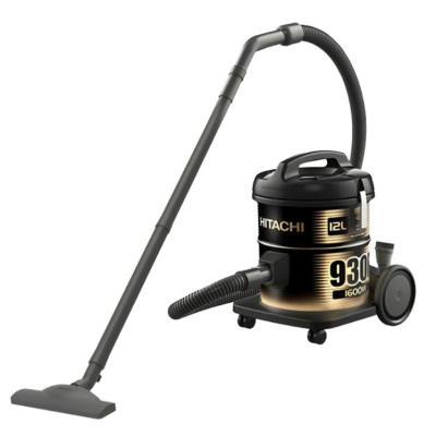 مكنسة برميل هيتاشي 12 لتر – 1600 وات – اسود : CV 930FSS220BK(ME)