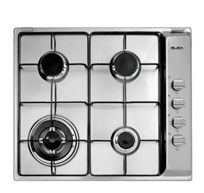 سطح بلت ان غاز البا مقاس 60 سم, عدد 4 عين, 1 عين ثلاثية , أمان كامل , إشعال ذاتي, استيل - ASENS60-400XD